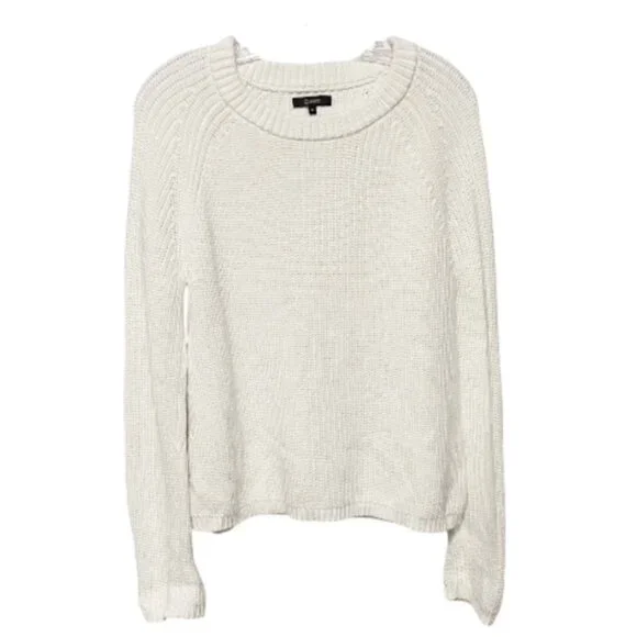 Quince Fisherman Medium Cotton Chunky Crewneck Sweater EUC - Picture 2 of 5